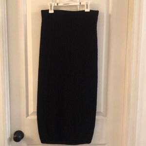 Vintage Individuality Black Sweater Skirt